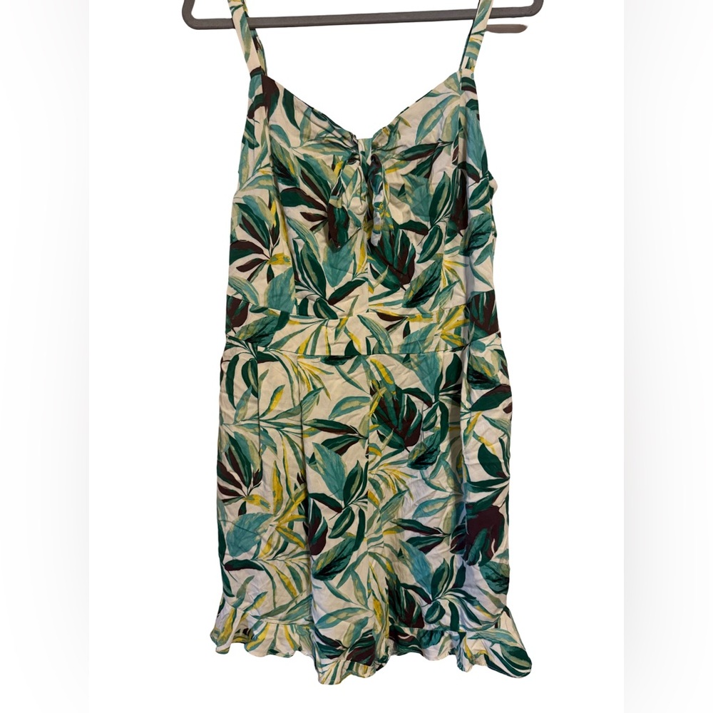 Torrid Green and Blue Sweetheart Romper
